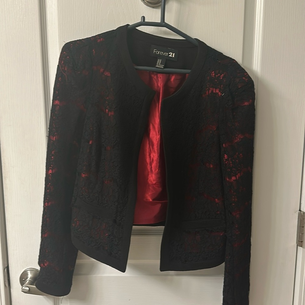 Black lace blazer